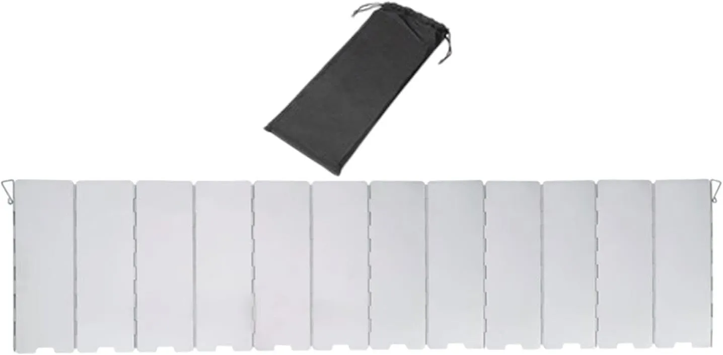 Folding Camping Stove Windscreen Gas Burner Wind Protector Wind Windshield Cooker Burner Wind Blocker Wind Guard for BBQ Cooking, 12 Plates