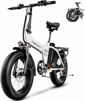 Folding Electric Bike for Adults – 1000W Motor, 20"x3" Fat Tire, 80 Miles Range, All-Terrain E-Bike with 7-Speed, Front Suspension – Powerful Foldable Ebike for Commuter
