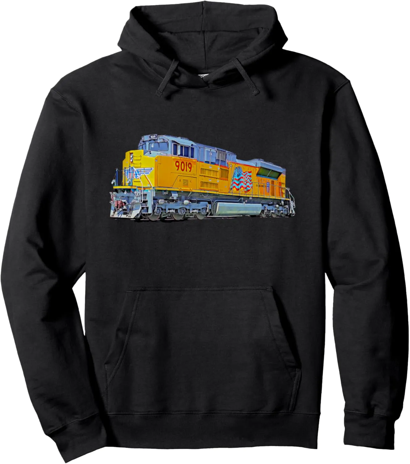 Freight Train Union Pacific Engine Pullover Hoodie