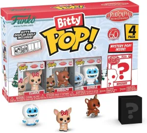 Funko Bitty Pop! Rudolph: Mini Collectible Toys 4-Pack - Clarice™, Rudolph®, Bumble™ & Mystery Chase Figure (Styles May Vary)