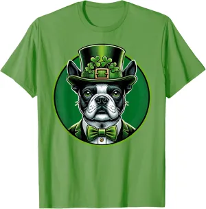 Funny Boston Terrier Dog St Patricks Day Irish Pet Lover T-Shirt