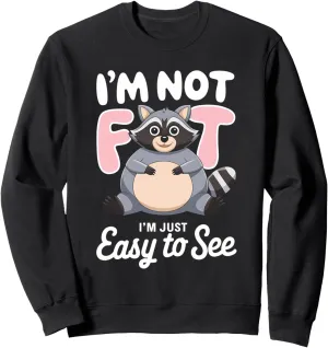 Funny Raccoon Chubby Animal Humor Cozy Lazy Sweatshirt