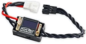 FURITEK MICROBOOST 2S Lipo 25A/50A Brushless Sensored/Sensorless ESC w/LCD Display Designed for Micro Car 1/24, 1/27, 1/28 2WD or AWD or RWD RC Drift/Race Car (HELIDIRECT) (Black (FUR-2602))