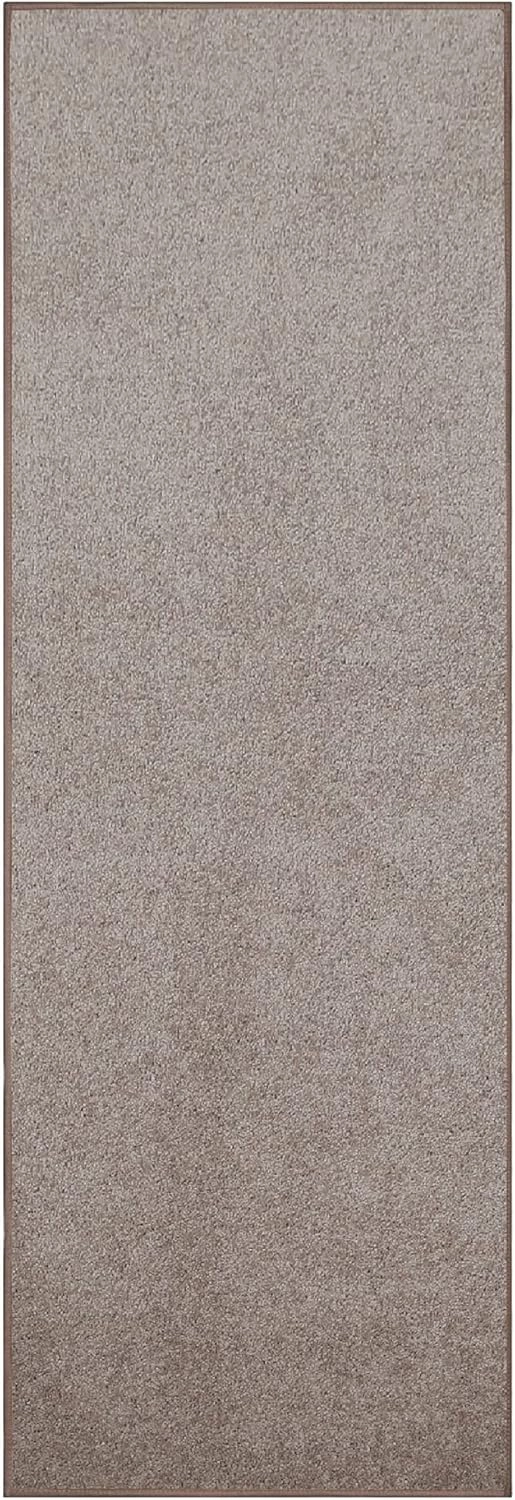 Furnish my Place Modern Indoor/Outdoor Commercial Solid Color Rug - Beige, 2' x 10', Runner, Pet and Kids Friendly Rug. Made in USA, Area Rugs Great for Kids, Pets, Event, Wedding