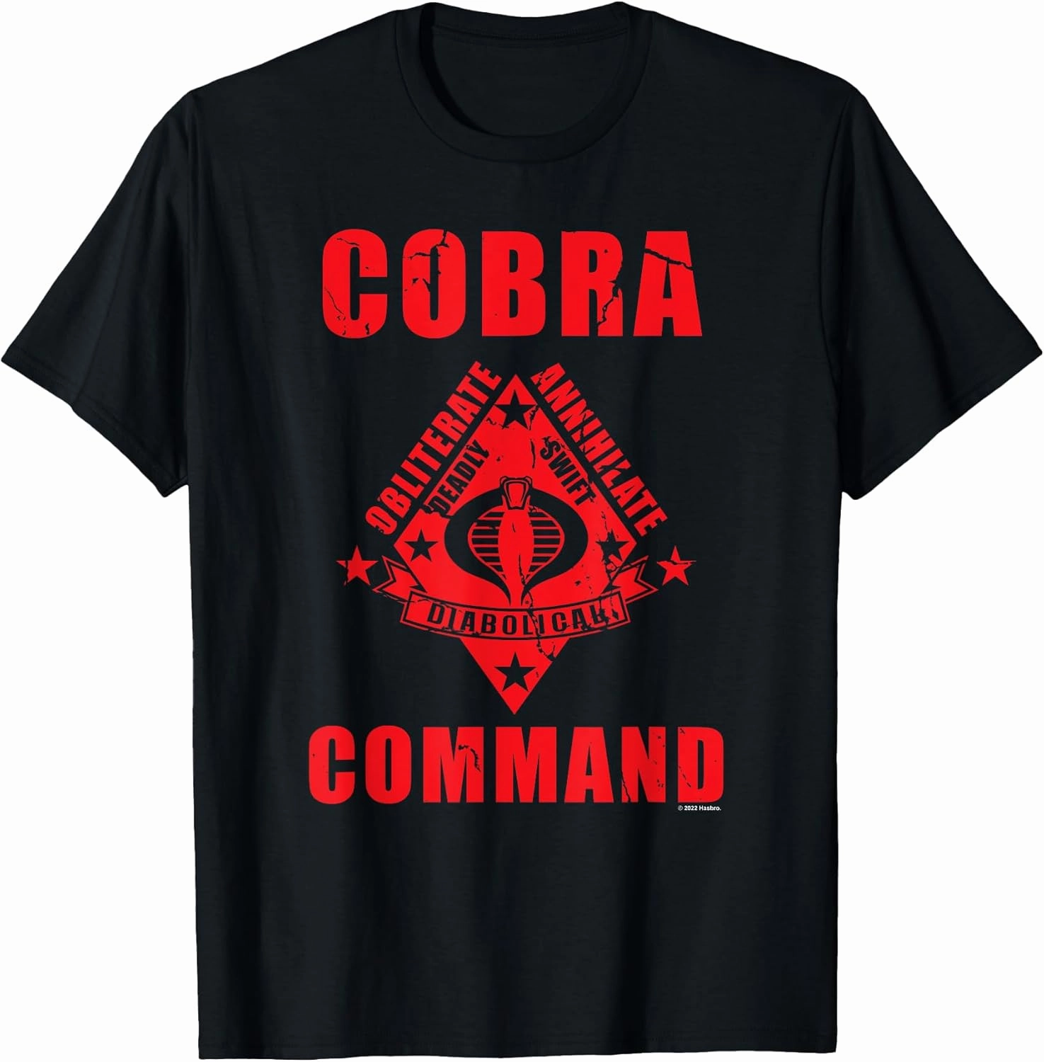 G.I. Joe Cobra Command Obliterate Annihilate Distressed Logo T-Shirt