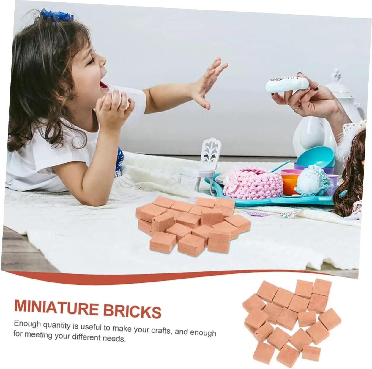 GALPADA 4sets 40pcs Miniature Brick Models DIY Building Blocks for Crafting Realistic Scenes Smooth Surface for Safe Use for Train Layouts and Architectural Displays 40pcs*4