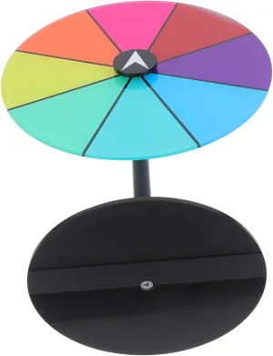 Garneck Creative Acrylic Spinning Prize Wheel for Parties Tabletop Game Spinner with Dry Erase Surface for Raffle Activities Trade Shows and Holiday Celebrations