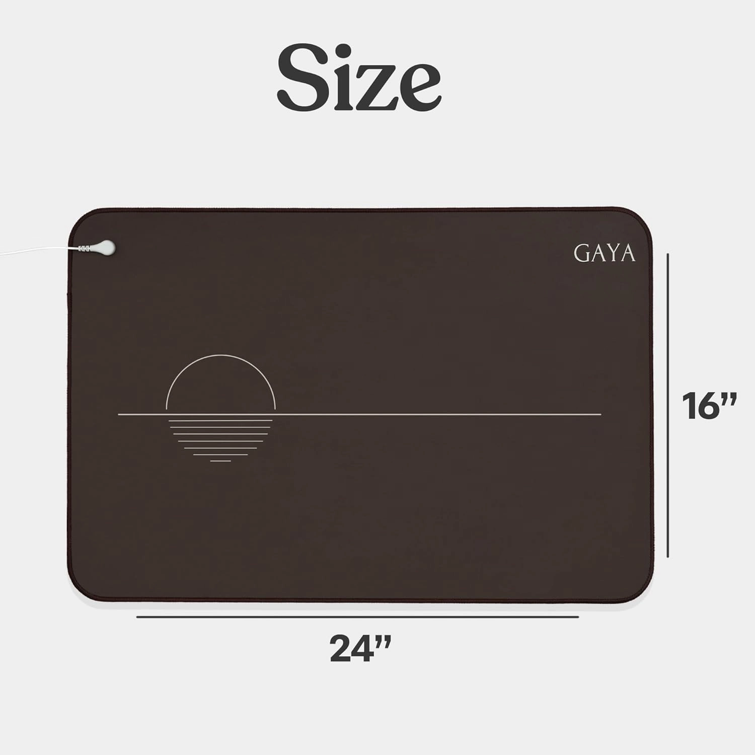 GAYA Grounding Mat for Feet, Sleep Improvement, Back Pain Relief, Muscle Relaxation & Stress, Earthing Pads for Bed, Ground for Desk, Earth Mats, Bedding Pad (24''X16'')
