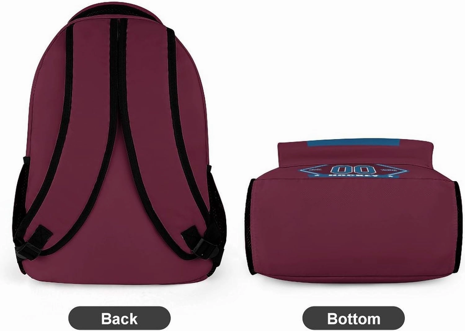 Generic Custom Backpack High Capacity Bag Hockey Fans Gifts for Teenager Men Women, Add Name & Number