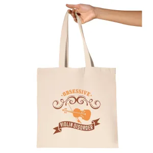 Gift Idea Music Enthusiasts Violin Obsessive Disorder Natural Multicolor Canvas Tote Bag