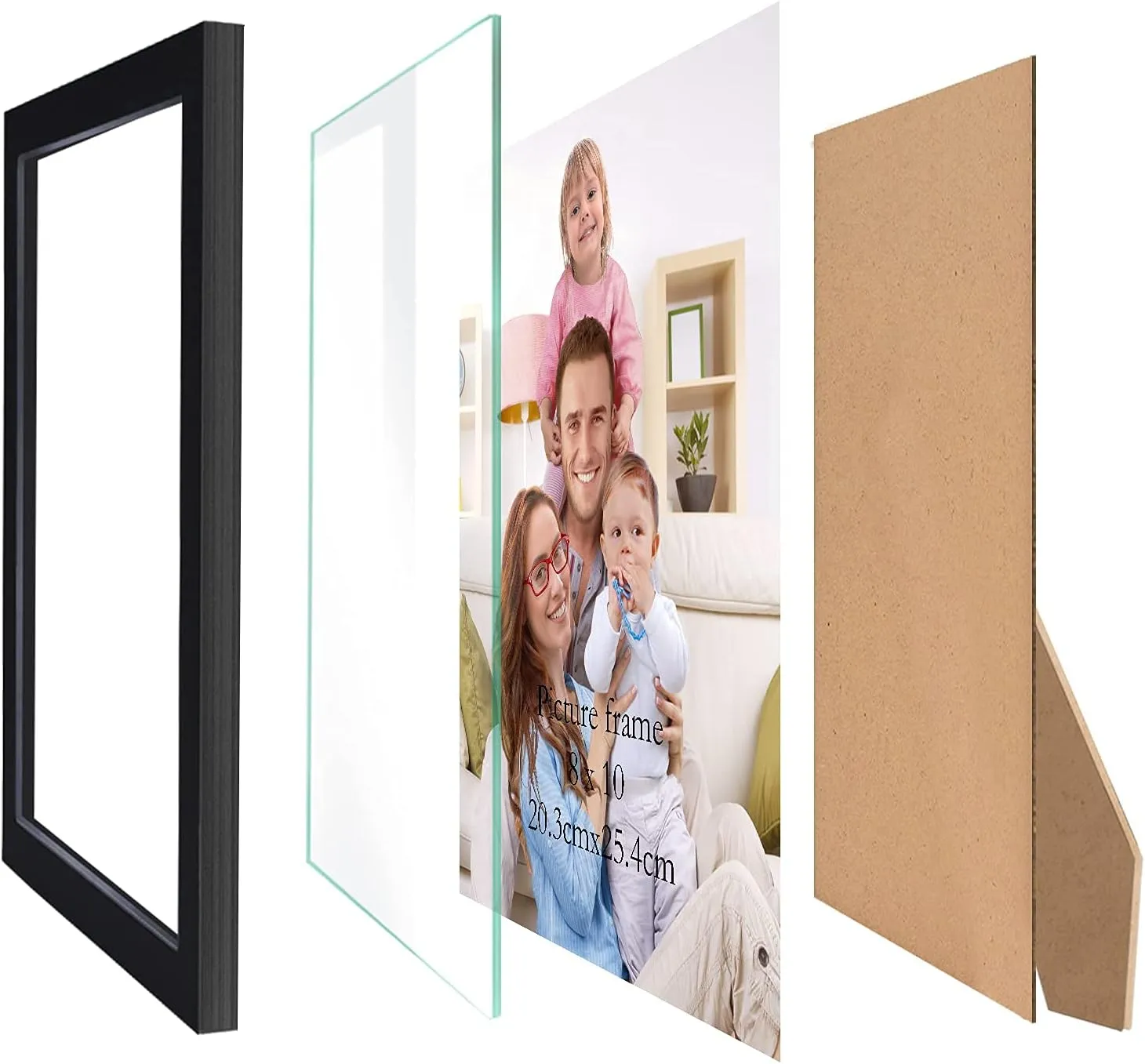 Giftgarden Black 8x10 Picture Frame Bulk, Multi 8 x 10 Photo Frames Set for Wall Hanging or Tabletop, 12 Pack