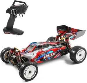 GoolRC WLtoys 104001 RC Car, 1:10 Scale Remote Control Car, 4WD 45KM/H High Speed Racing Car, All Terrain Off-Road Buggy, 2.4GHz RC Drift Car with Aluminum Alloy Chassis, Zinc Alloy Gear and 1 Battery