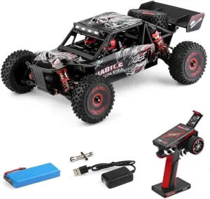 GoolRC WLtoys 124016 V2 RC Car, 1:12 Scale Remote Control Car, 4WD 75km/h High Speed Racing Truck, 2.4GHz All Terrain Off Road RC Truck RTR with Brushless Motor and Metal Chassis for Kids Adults