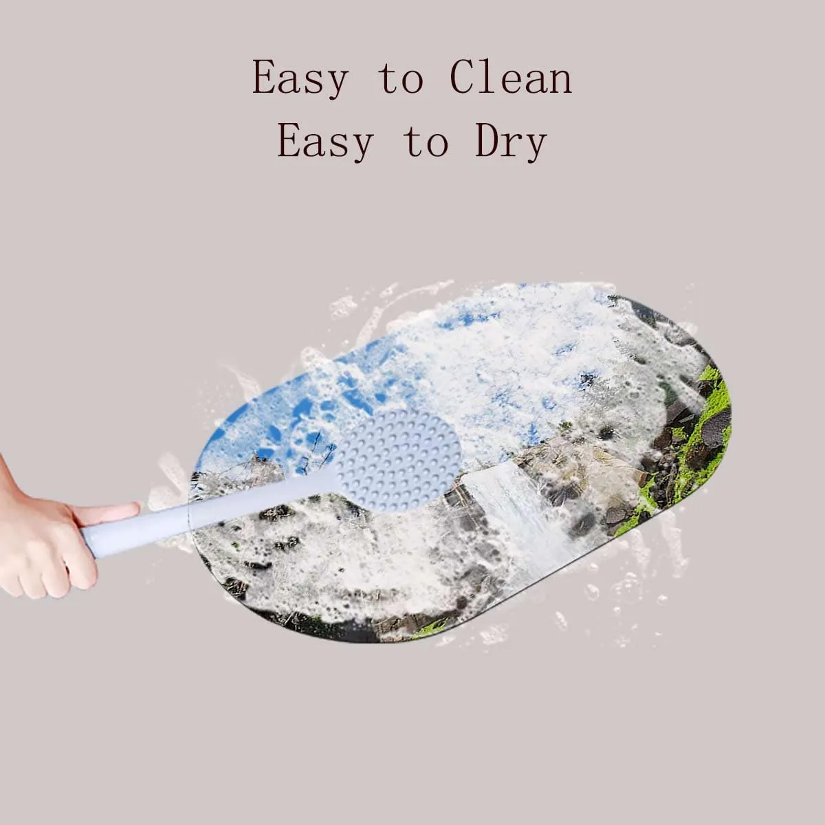 Green Quick-Dry Diatomaceous Earth Bath Mat Park Alpine Forest Natural Scenic Non-Slip Super Absorbent Fast Drying for Bathroom Kitchen Door mat Farm House Decor 15.7x23.6 Inches