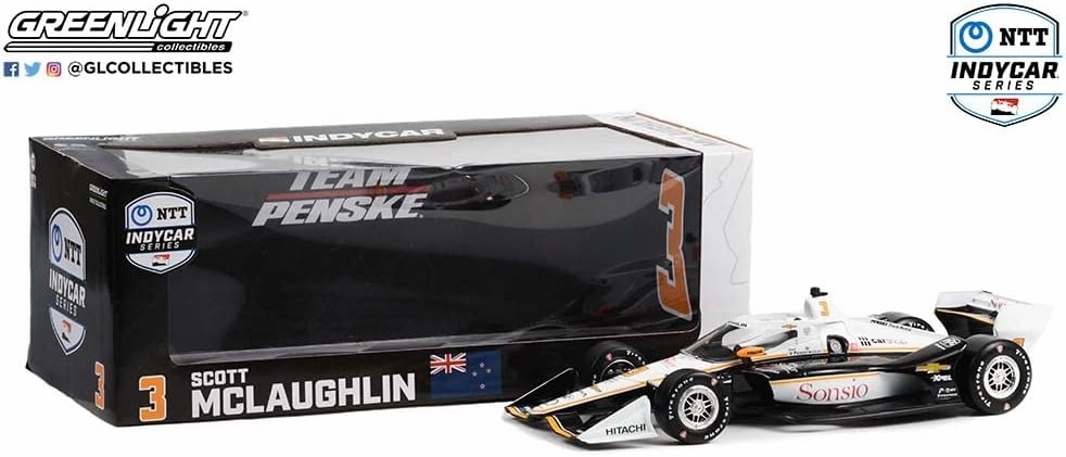 Greenlight 11163 2022 NTT IndyCar Series - #3 Scott McLaughlin/Team Penske, Sonsio Vehicle Protection (Road Course Configuration) 1:18 Scale Indy 500