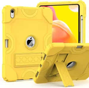 Grifobes for iPad 11-inch (A16) 2025 / 10th Generation Case 10.9 inch 2022, iPad 11th / 10th Case with Pencil Holder Heavy Duty Rugged Protective Cover with Kickstand for Girls Kids Gold