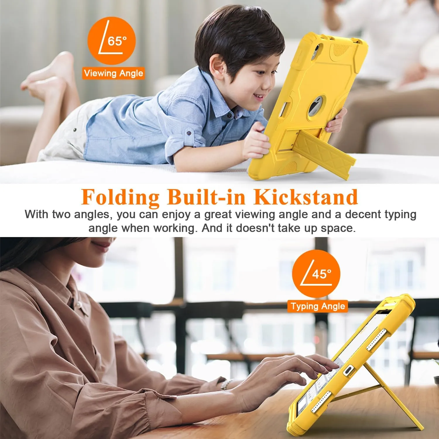 Grifobes for iPad 11-inch (A16) 2025 / 10th Generation Case 10.9 inch 2022, iPad 11th / 10th Case with Pencil Holder Heavy Duty Rugged Protective Cover with Kickstand for Girls Kids Gold