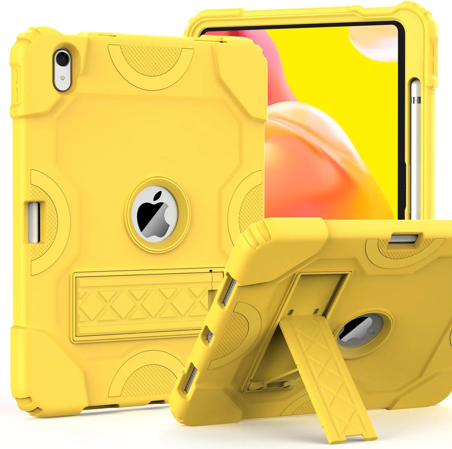 Grifobes for iPad 11-inch (A16) 2025 / 10th Generation Case 10.9 inch 2022, iPad 11th / 10th Case with Pencil Holder Heavy Duty Rugged Protective Cover with Kickstand for Girls Kids Gold