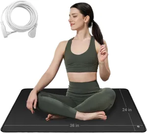 Grounding Mat Earth Connected Mat for Feet Pets Desk Computer Grounding Pad 24"x36" Grounded Mat with Cord