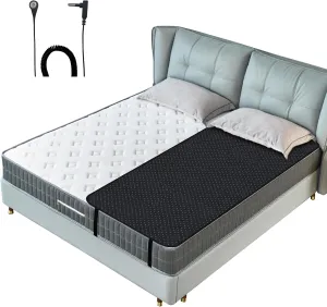 Grounding Mat for Bed, Grounding Mattress Cover for Improving Sleep, Sleep Pad, Earth Mat Carbon Leatherette Therapy (27" x 78")
