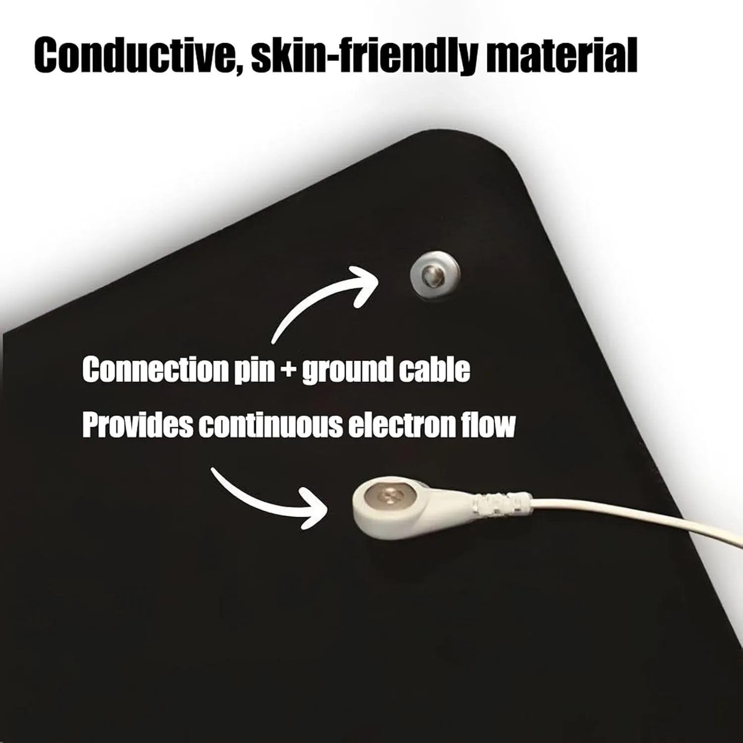 Grounding Mat for Feet, Conductive Carbon Universal Mat Kit Supports Full Body Wellness with Adapter Splitter, Sleep Improvement Muscle Relaxation & Stress for Feet Body Yoga