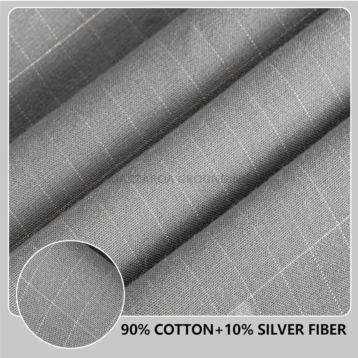 Grounding Sheets – Grounding Mat for Bed, 10% Silver Fiber Grounded Fitted Bed Earth Sheets for All Mattress Sizes, Includes Grounding Cord (Deep Gray)