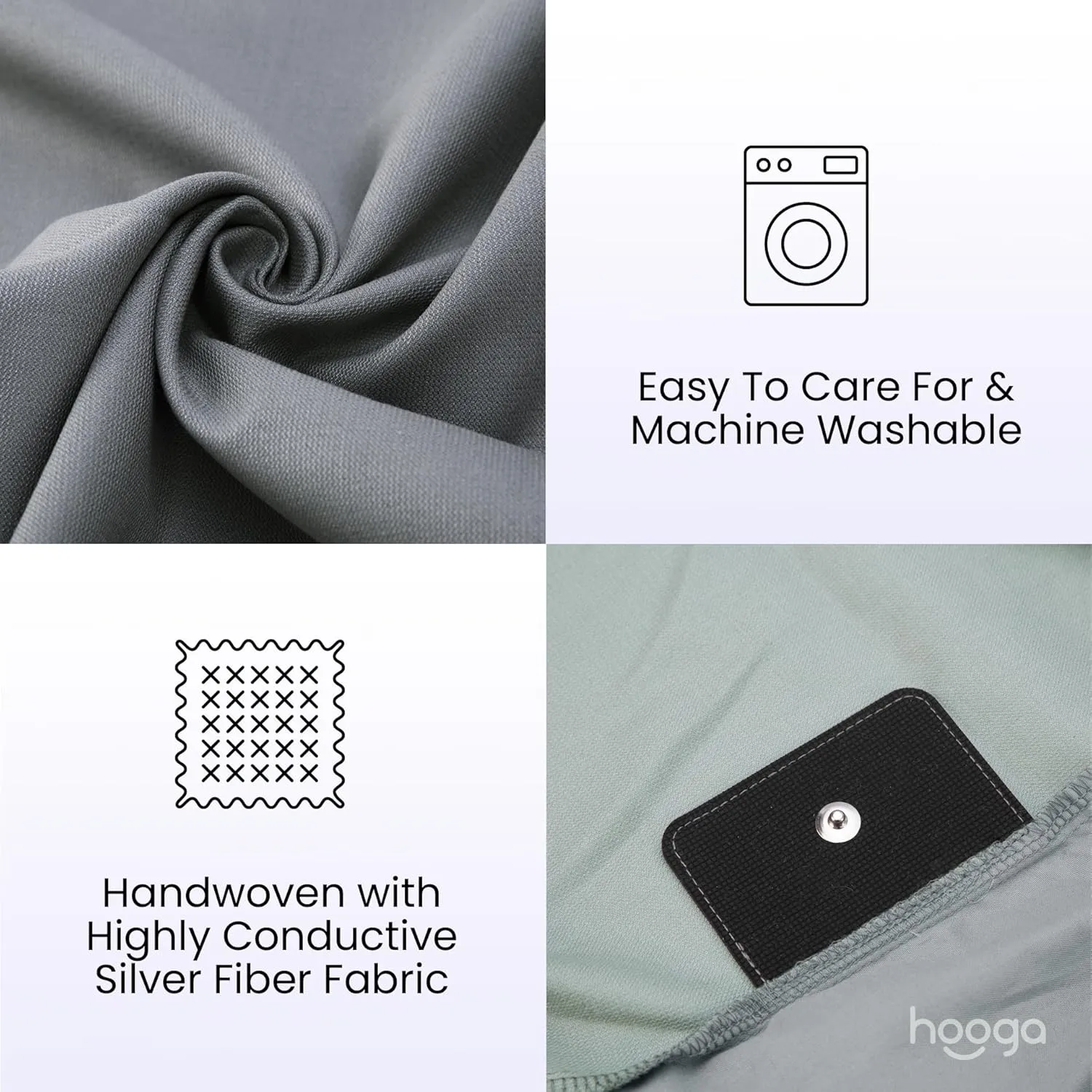 Grounding Sheets, Queen Size, 94% Organic Cotton, 6% Conductive Silver, Fitted, 60"x80"x15", Gray with 15 Ft Cord