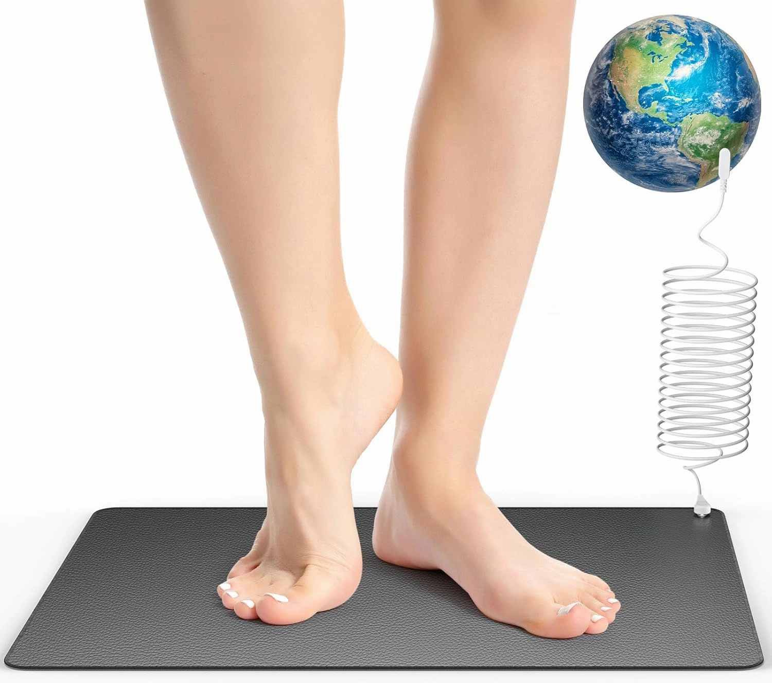 Grounding Mat for Feet,Sleep, Energy, Pain Relief, Inflammation, and Wellness – Indoor Earthing Mat for Home, Office, and Work – 15-Foot Cord Included