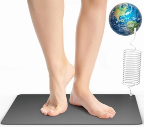 Grounding Mat for Feet,Sleep, Energy, Pain Relief, Inflammation, and Wellness – Indoor Earthing Mat for Home, Office, and Work – 15-Foot Cord Included