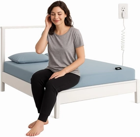 Grounding Sheet Queen Size 60"x80" – Organic Cotton Earthing Sheet with Silver Fibers for Pain Relief & Wellness – Gray Fitted Grounding Bed Sheets Deep Pocket Grounding Earthing Sheets