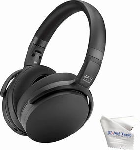 GTW Bundle with EPOS Adapt 360 Wireless Headset and Global Teck Microfiber Cloth- for Streaming Voice and Video, Distance Learning, Remote Work, School, Conferencing Apps - Zoom, Webex, Meet, Teams