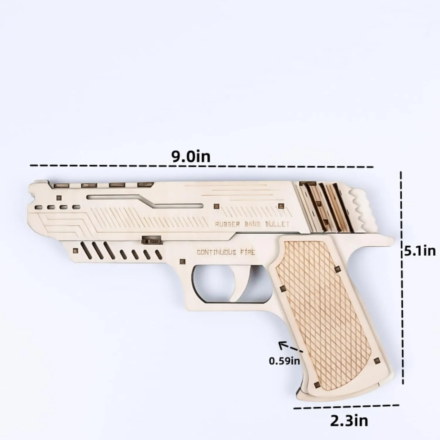 Gun Shape 3D Wooden Puzzle Model Building Kit Rubber Band Gun Toy DIY Brain Tearer Birthday Gift 3D Puzzle