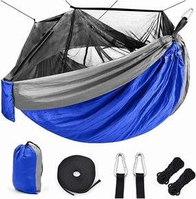 Hammock Portable Outdoor Camping Hammock with Mosquito Net High Strength Parachute Fabric Camping Hammock Hunting Hanging Sleeping Swing Swing
