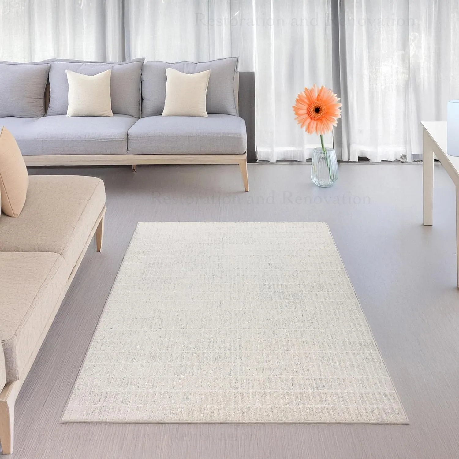 Handmade Capitola Space Dyeing Imported Premium Wool Area Rug - Unique Modern Design Carpet for Living Room, Bedroom, and Dining Room (Grey, 9' x 12')