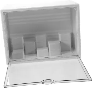 Happyyami Clear Acrylic Figurine Display Case Stackable Mini Cabinet for Action Figures Dustproof Showcase for Collectibles Transparent Storage Box Stylish Home Decor
