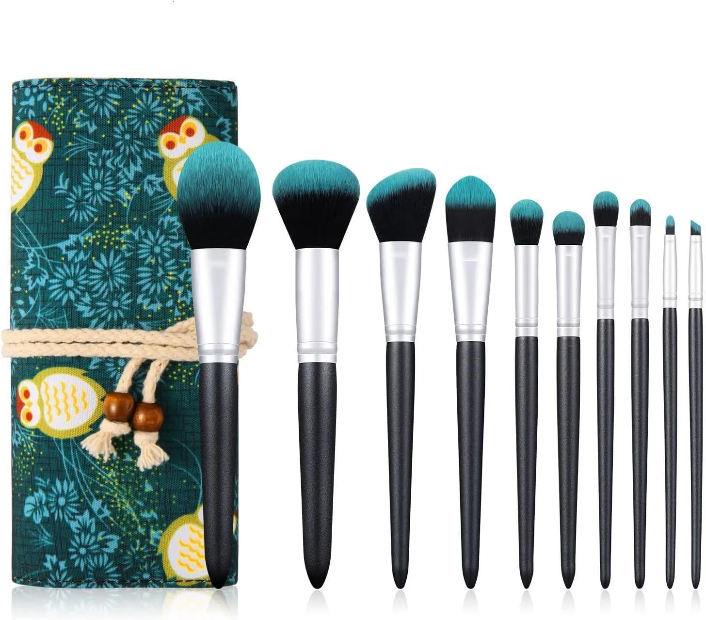 HAYNAH Marycan 10 PCS Firefly Makeup Brushes Set with Bag Eye Shadow Foundation Powder Contour Make Up Brush Cosmetic Beauty Tool Kit