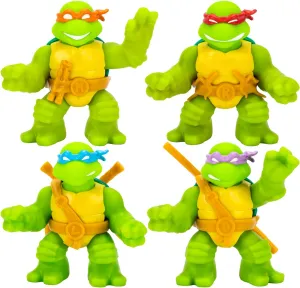 Heroes of Goo Jit Zu Teenage Mutant Ninja Turtles | 4 Pack | Super Oozy Toy Figures | Classic Donatello, Classic Michelangelo, Classic Leonardo & Classic Raphael | with Different Colored Mutations
