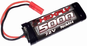 Hexfly HX-5000MH-B2 5000mAh Ni-MH Battery - 7.2V with Banana 4.0 Connector