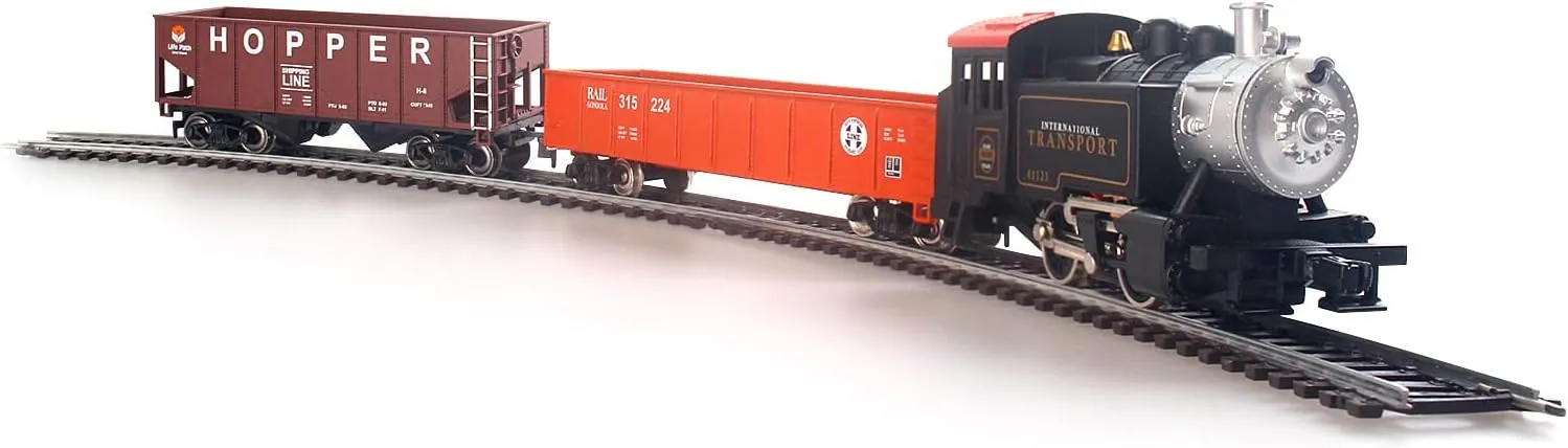 HO Scale 1:87 Electric Train Sets, Black Locomotive Trainset with Remote Control Track Power Pack and Speed Controller Ages 14 