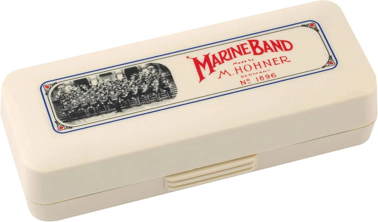 HOHNER 1896BX Marine Band Harmonica, Key of A Natural Minor, Stainless steel (1896BX-NMA)