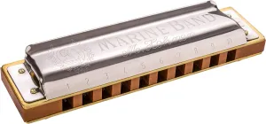 HOHNER 1896BX Marine Band Harmonica, Key of A Natural Minor, Stainless steel (1896BX-NMA)
