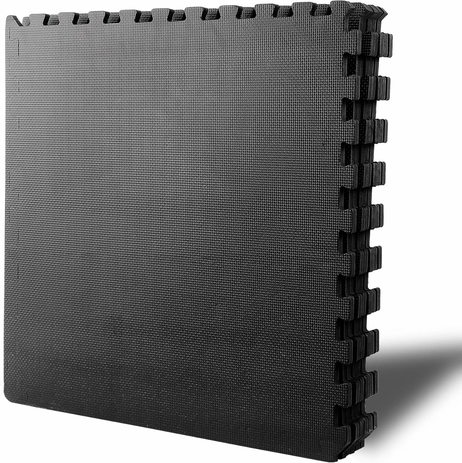 HomGarden Puzzle Exercise Mat 1/2’’ EVA Interlocking Foam Floor Mats for Exercise Equipment Home Gym Workout Mat(12 Tiles) Black