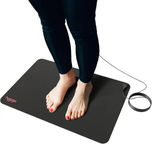 Hooga Grounding Mat – Conductive Carbon Pad for Sleep, Energy, Pain Relief, Inflammation, and Wellness. Connect to Earth Indoors. 15 Ft Grounding Cord Included, 24" x 16" Size