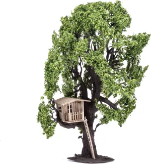 Hornby Skale Scenics Classic Deciduous Profi Tree with Tree House 6 in for HO Model Layouts R7224