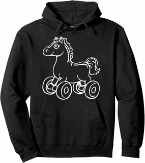Horse Wheel Toy Daycare Uniform Pullover Hoodie