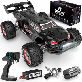 Hosim RC Cars Mini 1:8 RC Truck for Adults, Vortan RTR Brushless RC Cars Fast 50 mph All Terrain 4WD Remote Control Car Hobby Waterproof RC Car Electric Off-Road Monster Trucks with 3S Battery