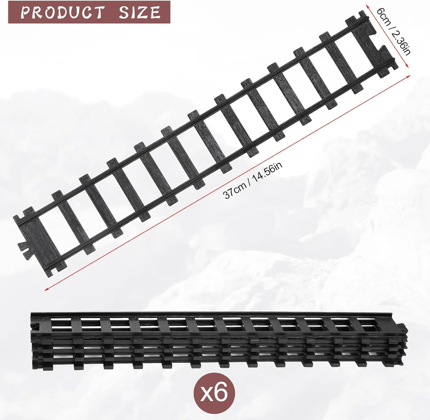 Hot Bee Train Tracks Accessories Width 6cm (2.36in) Railroad Building Toy Railway Rail for 9015 Trains Set
