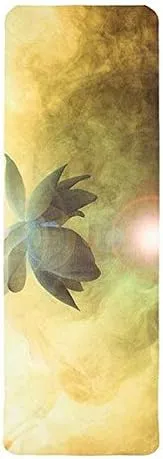 Hot bikram yoga mat for hot yoga - yoga mats with beautiful designs - eco rubber yoga mat non slip, thin, eco-friendly and long hot yoga mat - perfect sweat proof yoga mat for professional yogis