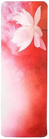 Hot bikram yoga mat for hot yoga - yoga mats with beautiful designs - eco rubber yoga mat non slip, thin, eco-friendly and long hot yoga mat - perfect sweat proof yoga mat for professional yogis