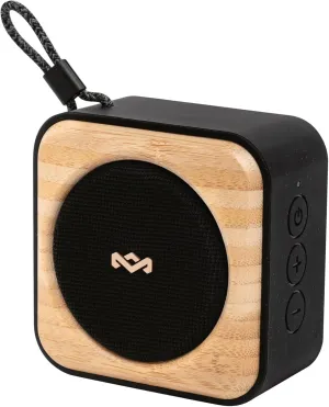 House of Marley Roots Bluetooth Speaker, Portable Wireless, IP67 Waterproof, 10-Hour Playtime, Quick Charge, Party Pair, Bottle Opener, Eco-Friendly, Bamboo Accent (Signature Black)